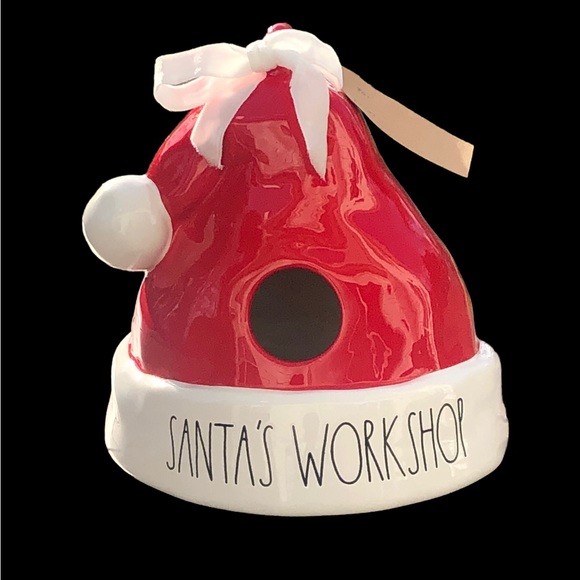 Rae Dunn Santa’s workshop birdhouse bird house - Picture 9 of 9